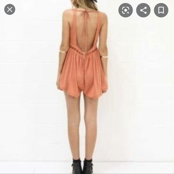 Toby Heart Ginger Open Back Romper - Picture 2 of 7